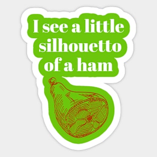 Silhouetto of a Ham Sticker